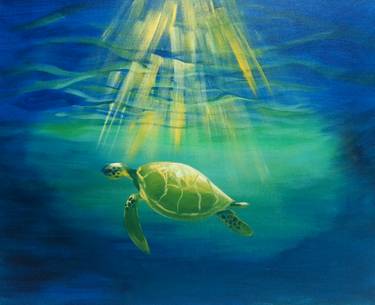 A Sea Turtle Serenity paint nite project by Yaymaker