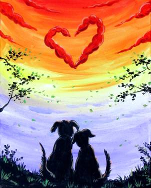 Doggy Love - Paint and sip event at Boston Pizza Simcoe in Simcoe, ON - PaintNite.com