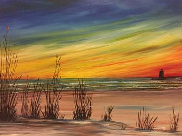 A East Coast Sunset paint nite project by Yaymaker