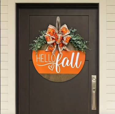 Create Your Own 12" Wood Door Sign Custom Fall Edition - Paint and sip event at Lilys Babylon in BABYLON, NY - PaintNite.com