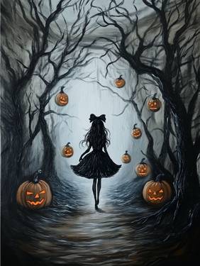 Spooky Forest Halloween Walk  - Paint and sip event at Raise The Bar & Lounge (South Amboy) in South Amboy, NJ - PaintNite.com