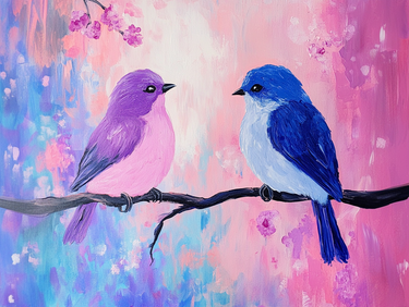 A Birds of a Feather Partner Painting  experience project by Yaymaker