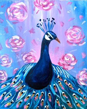 Peacock Rose - Paint and sip event at Barebottle Brewing Co. in Santa Clara , CA - PaintNite.com