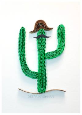 On Demand: Cactus Man - Paper Quilling  with Deepa Krishnan