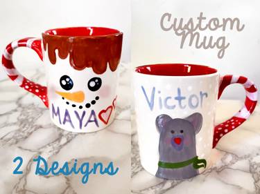 Custom Hot Chocolate Mugs - Paint and sip event at Loulou Céramique in Montreal, QC - PaintNite.com