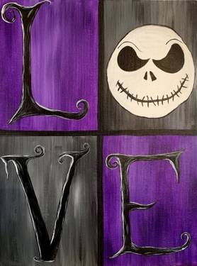 Halloween Skeleton Love - Paint and sip event at Momos Sports Bar & Grill - Holbrook  in Holbrook, NY - PaintNite.com