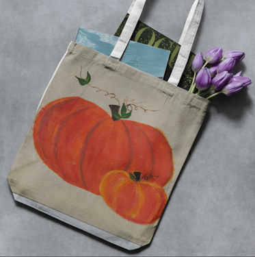 Pumpkin DIY Tote Bag Painting - Paint Nite event in Chino Hills, CA