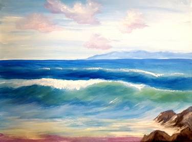 Beach Wave Sunset with Joyce (Of Art!!) Team Creative Magic
