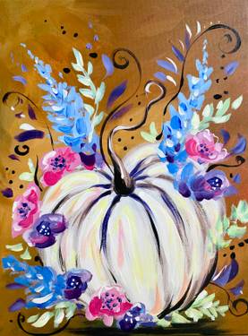 Festive Autumn Pumpkin  - Paint and sip event at Novotel Toronto Centre in Toronto, ON - PaintNite.com