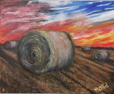 Hay Harvest Sunset with Joyce (Of Art!!) Team Creative Magic
