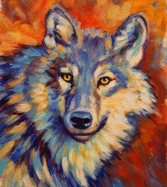 On Demand: Colorful Wolf face with Ghazaleh Naderian