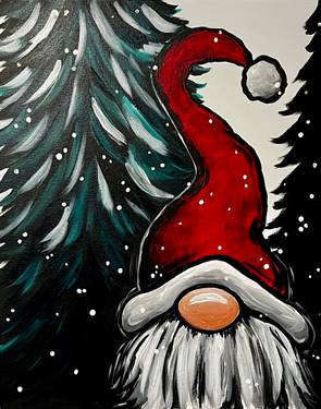 Santa Gnome - Paint and sip event at Hardwick Crossing Country Club in Gilbertville, MA - PaintNite.com