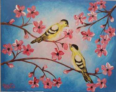 A Gold Finch Pink Blossoms experience project by Yaymaker