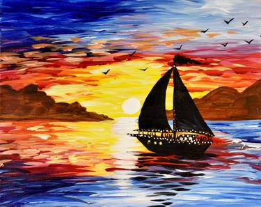 Summer Sunset Party Boat - Paint Nite event in Ottawa, ON