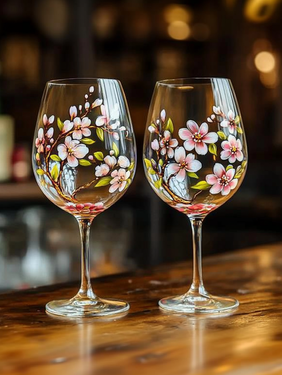 A Cherry Blossom Wine Glasses  experience project by Yaymaker