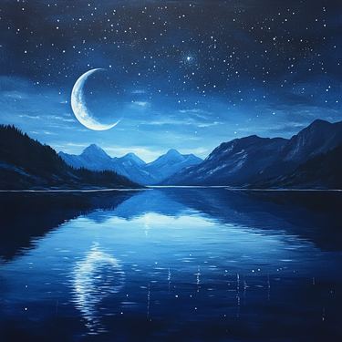 Nightime Mountain Moonlight Whisper - Paint and sip event at Poco Inn & Suites Hotel in Port Coquitlam, BC - PaintNite.com