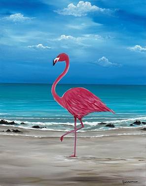 Flamingo Stroll - Paint Nite event in Winnipeg, MB