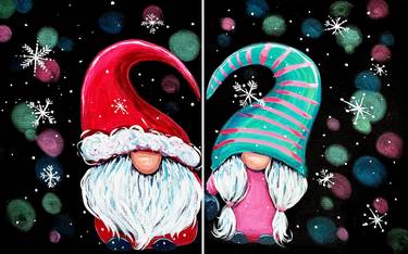 A Holiday Love Gnomes Partner Painting experience project by Yaymaker