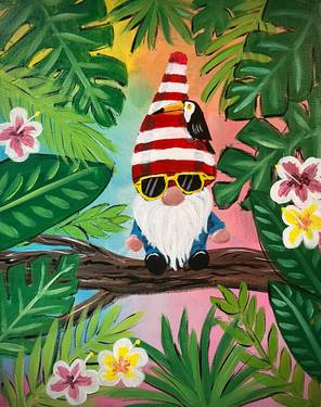 Gnome Kahlo - Paint Nite event in Regina, SK