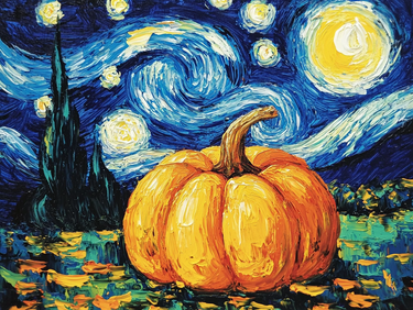 Vincent Van Gourds Starry Fright - Paint and sip event at Pickle Barrel Vaughan Mills in Vaughan, ON - PaintNite.com
