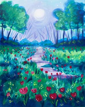 A Moonlit Tulip Path experience project by Yaymaker