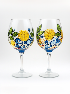 A Citrus Summer Wine Glasses experience project by Yaymaker