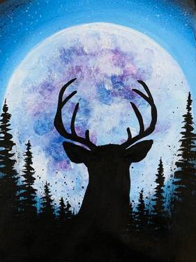 A Moonlit Stag Silhouette experience project by Yaymaker