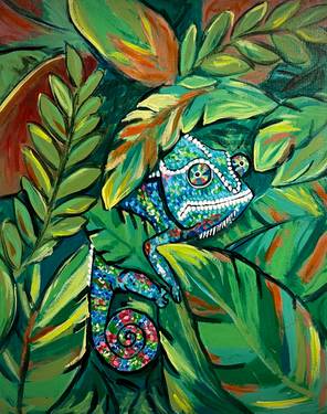One in a Chameleon  - Paint Nite event in Regina, SK