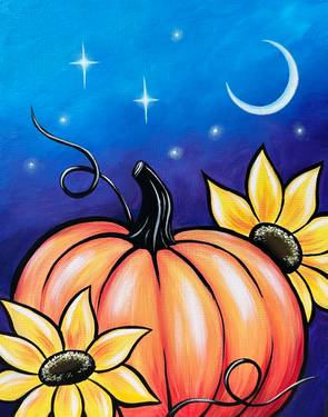 Pumpkin Moonlight Magic  - Paint and sip event at Pacini St-Jean in Saint-Jean-Sur-Richelieu, QC - PaintNite.com