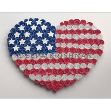 A I Love USA  Paper Quilling experience project by Yaymaker