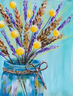 A Lavender and Wheat bouquet experience project by Yaymaker