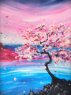 Cherry Blossom Cove II - Paint Nite event in Calgary, AB