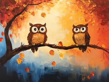 Feathered Fall Friends - Paint Nite event in Edmonton, AB