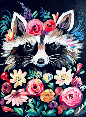 Raccoon & Roses  - Paint Nite event in PHOENIX, AZ