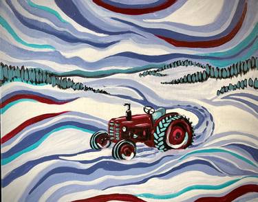 Winter Tractor - Paint and sip event at Mr Mike's Steak House Regina South in Regina, SK - PaintNite.com