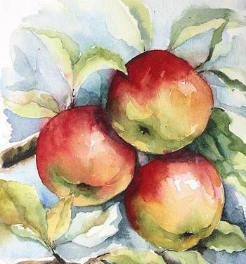 On Demand: WATERCOLOR Red Apple with Ghazaleh Naderian