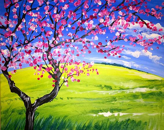 Paint Nite - Spring Cherry Blossom in Bakersfield, CA