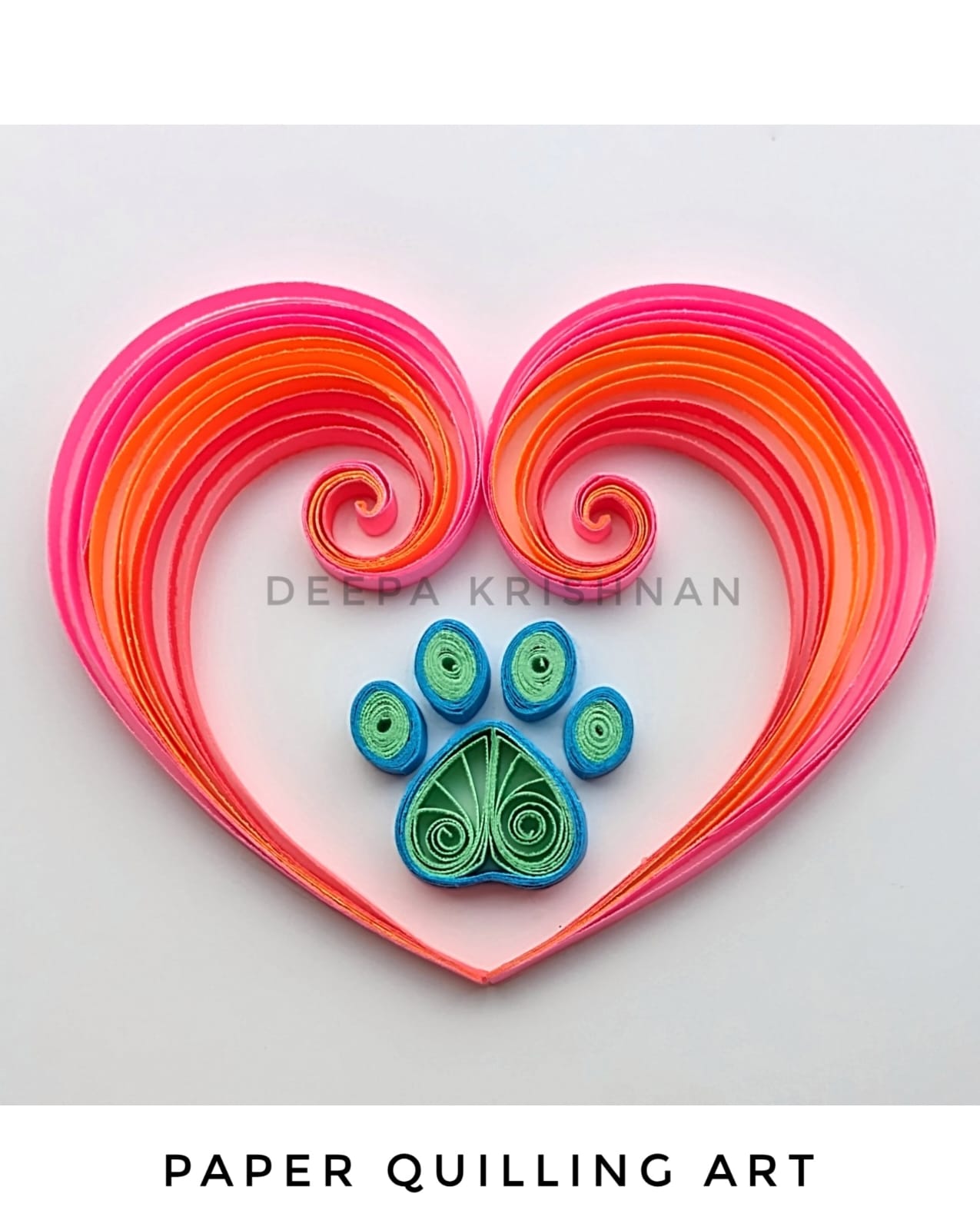 Birds in Love Valentine - Paper Quilling by Peggy Collins