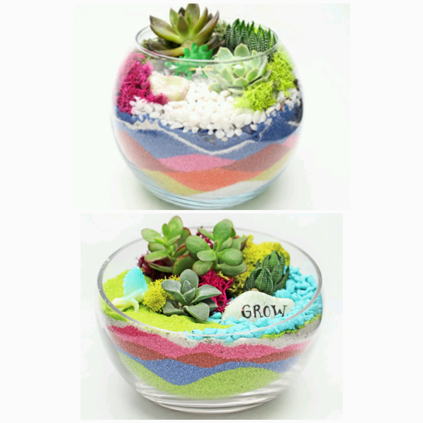A Your Choice Slope Bowl or Rose Bowl  Sand Art plant nite project by Yaymaker