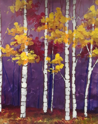 A Birch Dusk paint nite project by Yaymaker