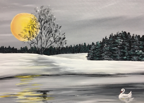 A Winter Lake II paint nite project by Yaymaker