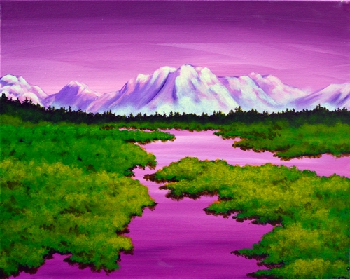 A Purple Mountain Majesty paint nite project by Yaymaker