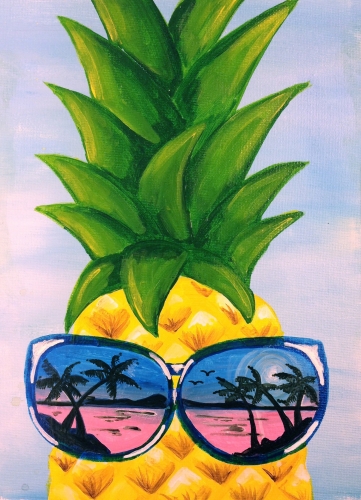 A Pineapple Reflection paint nite project by Yaymaker