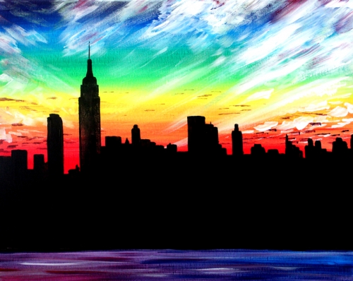 A A New York Sky paint nite project by Yaymaker
