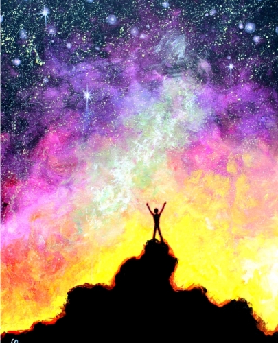 A Feel Good Galaxy paint nite project by Yaymaker