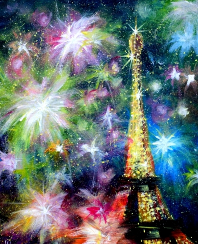 A Paris Celebrations II paint nite project by Yaymaker
