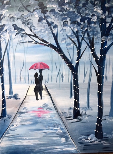A A Beautiful Stroll paint nite project by Yaymaker