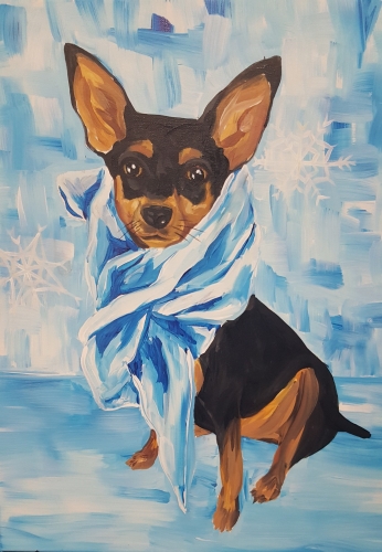 A Paint Your Pet  Winter Edition paint nite project by Yaymaker