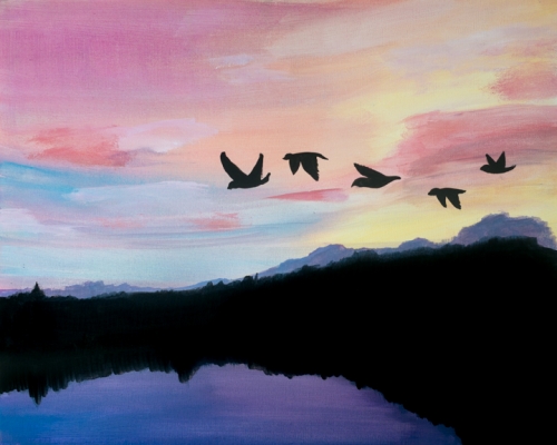 A Heading Home paint nite project by Yaymaker