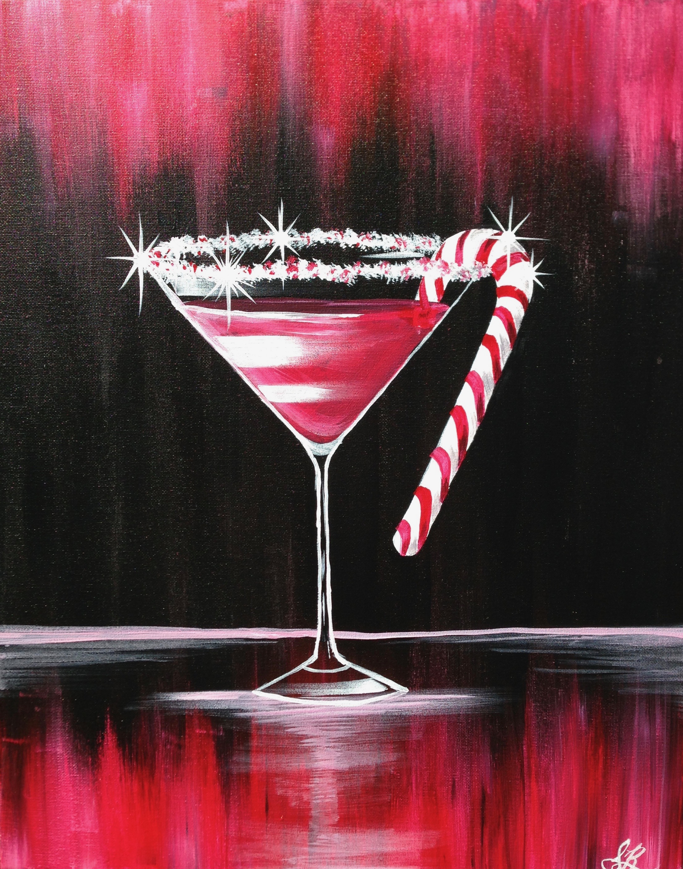 A Christmas Cosmo paint nite project by Yaymaker